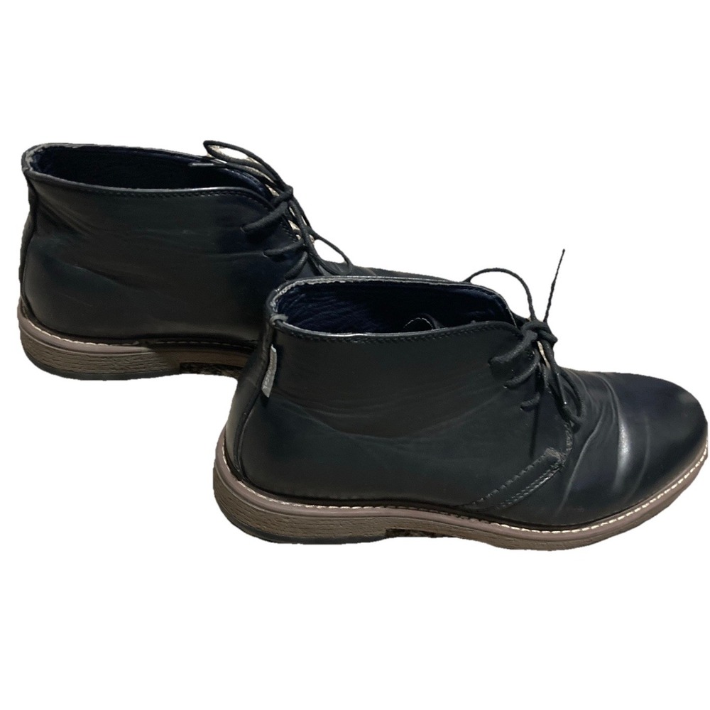 Hawke & Co Men's Chukka Boots Size 10.5 Black Faux‎ Leather Lace Up Casual